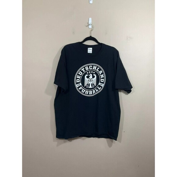 Mens Germany Soccer T-Shirt XL Black Deutschland Fußball 1874 Futbol Fussball - Picture 1 of 6